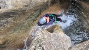 Tobogán natural en el Barranco de Viu de Llevata