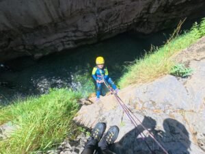 rapelando en el barranco de Viandico, Ordesa y Monte Perdido