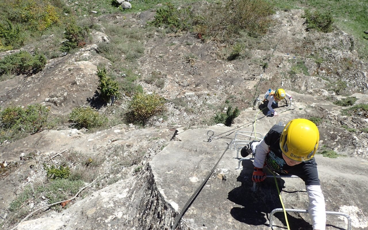 Vía ferrata para niños